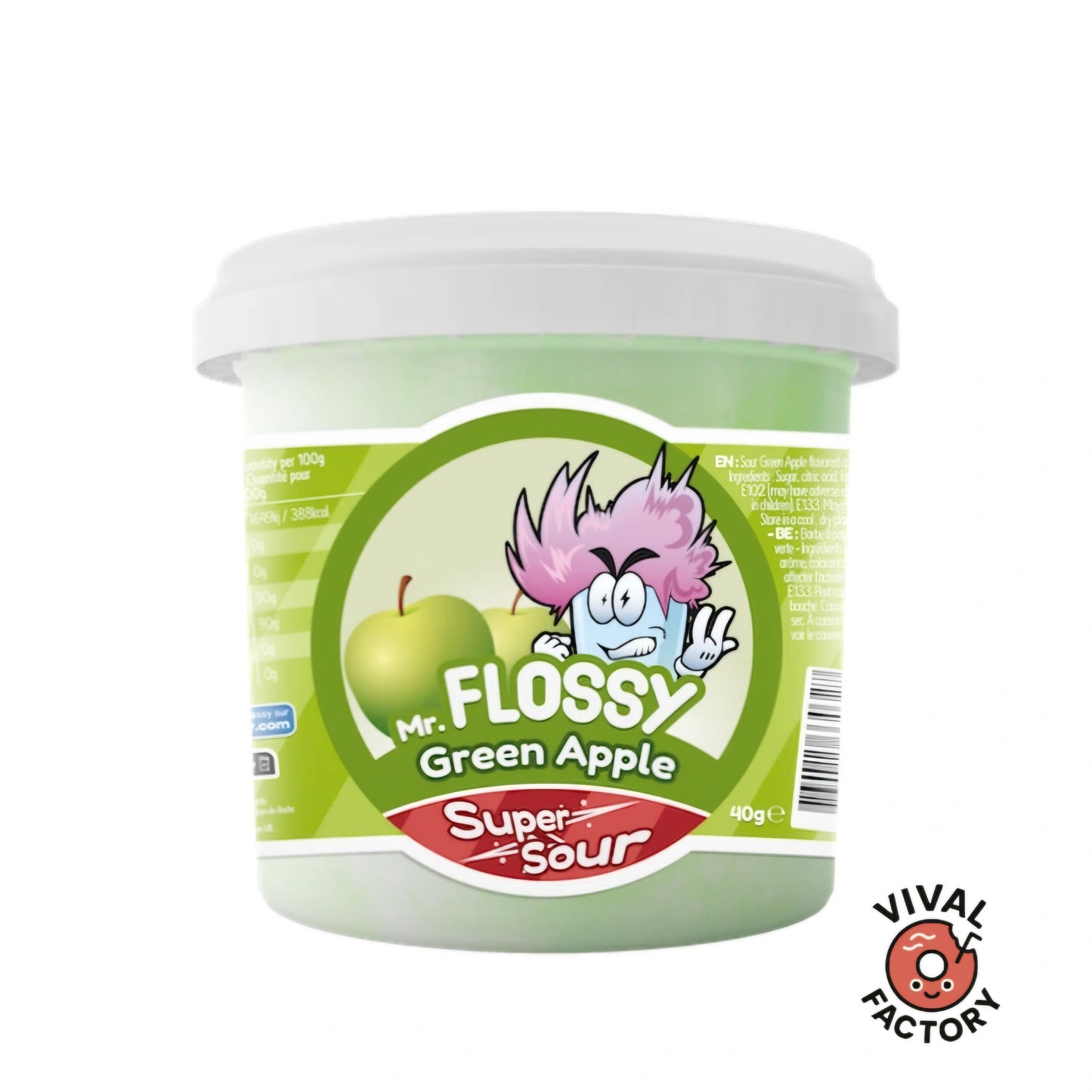 Mr Flossy Pomme verte acidulé
